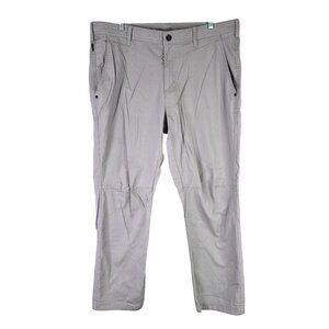 Mens Solaris Gray Casual Pants Cotton Nylon Spandex Blend Stretch Size 38X30